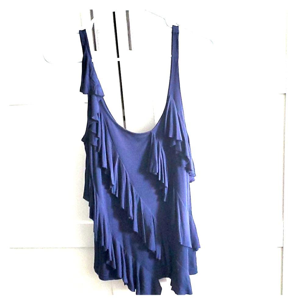 Eight Sixty navy blue flirty tank top